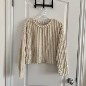 White Plush Zara Long Sleeve Top
